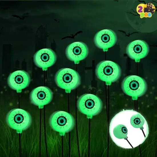 Joyfy Eyeball Yard Stake Outdoor Halloween Decorations, Garden Stake LED Light, Waterproof Stake Decor Light for Halloween image {6}