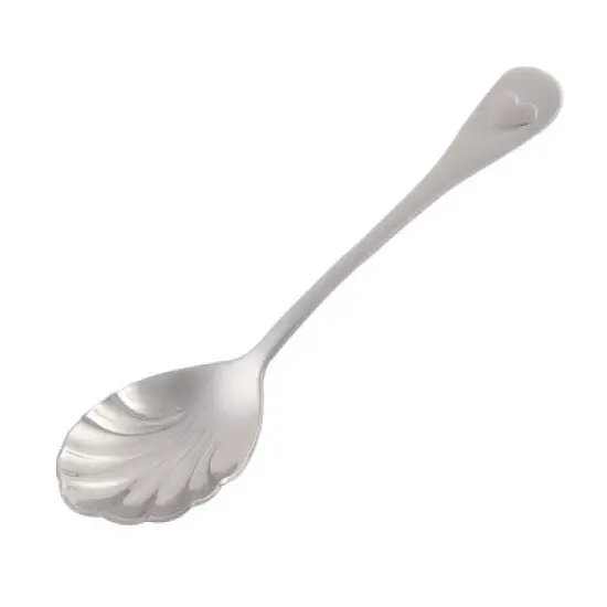Unique Bargains Stainless Steel Household Shell-shaped Tableware Spoon Silver Tone 1 Pc image {4}