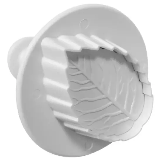 O'Creme Veined-Rose-Leaf Plastic Plunger Cutters, 3 Different Sizes, 1 Each image {1}