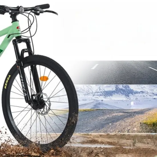INFURNIC Bicycles, 26 Inch Mountain Bike, MTB with Suspension Fork for Men and Women, Green, 24.41"*37"*65.75" image {5}