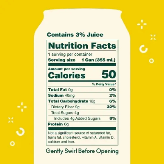 OLIPOP Banana Cream Prebiotic Soda - 12oz image {2}