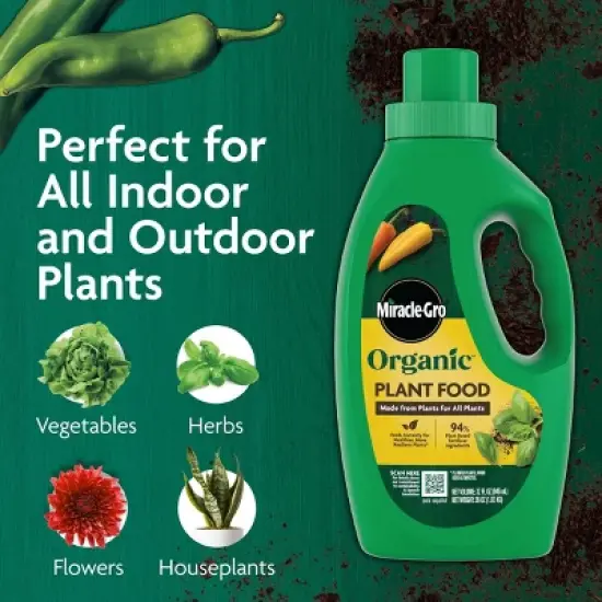 Miracle-Gro Organics Liquid Plant Food Fertilizer 32oz image {2}