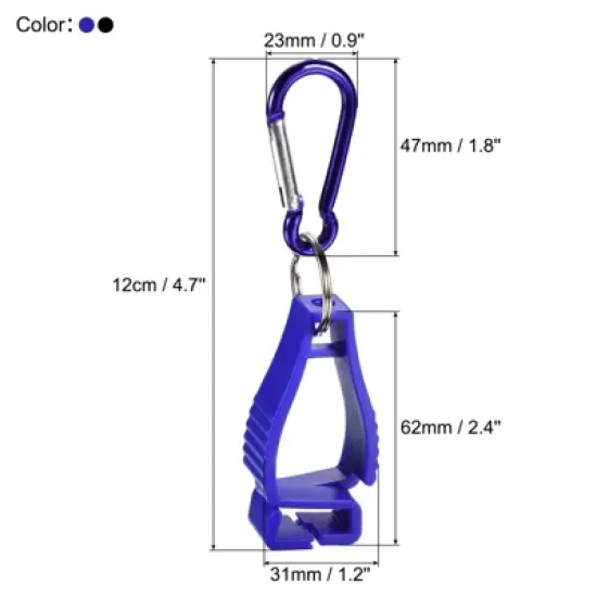 Unique Bargains Wear-Resistant Construction Workshop Prevent Losing Hook Clips 4 Pcs image {1}