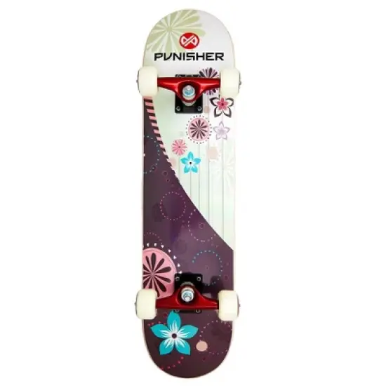 Punisher Skateboards Soul Complete 31-Inch Skateboard with Canadian Maple, White image {3}