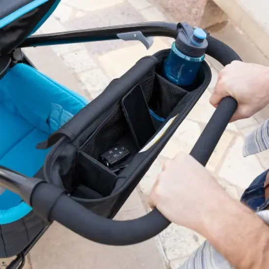 Baby Trend Expedition 2 in 1 Push or Pull Stroller Wagon Plus with Canopy, Choose Between Car Seat Adapter or Built In Seating for 2 Children, Blue image {5}