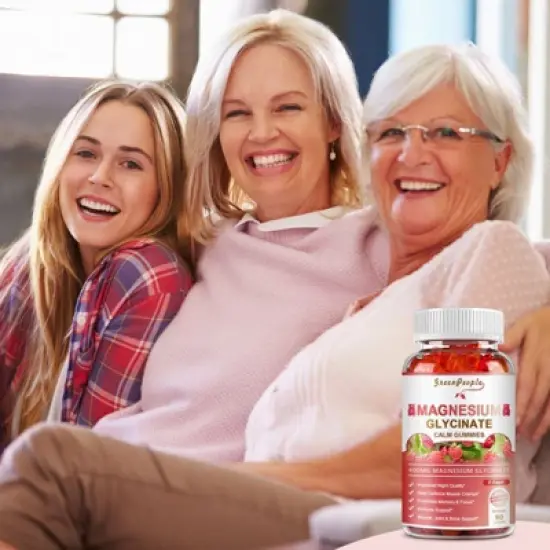 (2 Pack) GreenPeople Magnesium Glycinate Gummies 400mg, High Absorption with Magnesium Malate, CoQ10 for Stress Relief & Sleep, 120 Ct image {7}