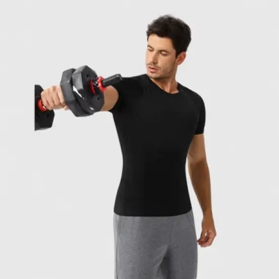 Anna-Kaci Active Men's Fitted Short Sleeve Performance T-Shirt with Stretch Fabric and Moisture-Wicking Comfort image {5}