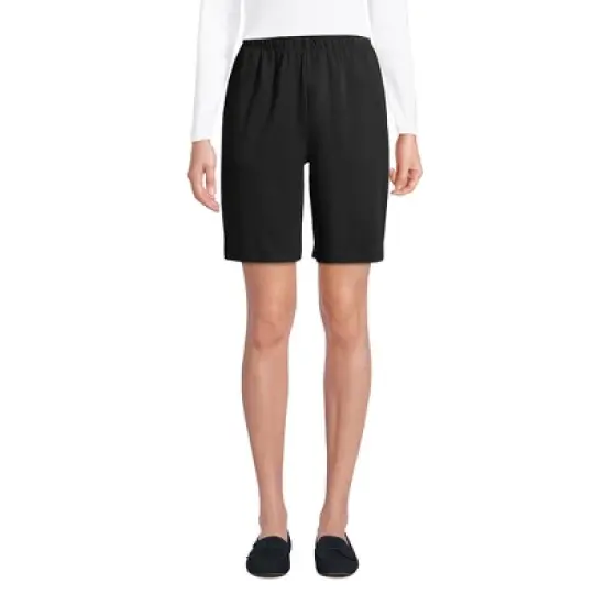 Lands' End Women's Sport Knit High Rise Elastic Waist Pull On Shorts image {3}