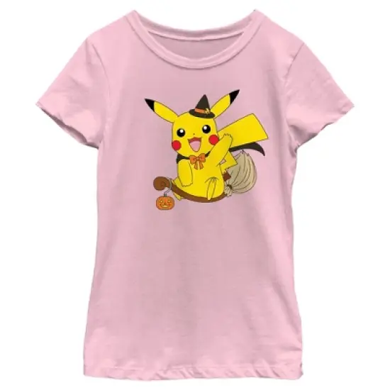 Girl's Pokemon Halloween Pikachu Witch Costume T-Shirt image {3}