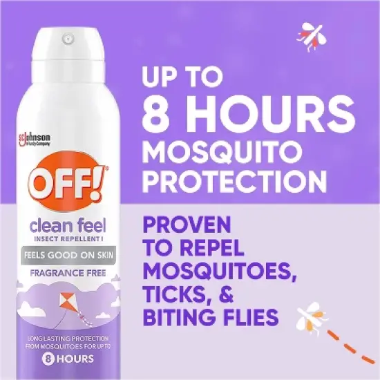 OFF! Clean Feel Mosquito Repellent Bug Spray 20% Picaridin - Two Units 5oz each​ image {2}