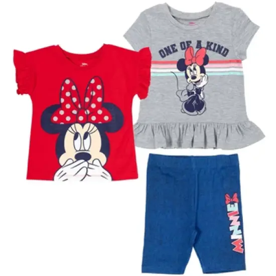 Mickey Mouse & Friends Minnie Mouse Girls Graphic T-Shirts and Shorts image {7}