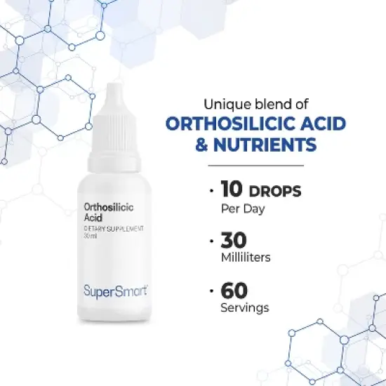 SuperSmart Orthosilicic Acid (Advanced Formula) - Silicon Supplement - with MSM, Choline, Carnitine, Boron, Minerals | Non-GMO & Gluten Free - 30 ml image {4}