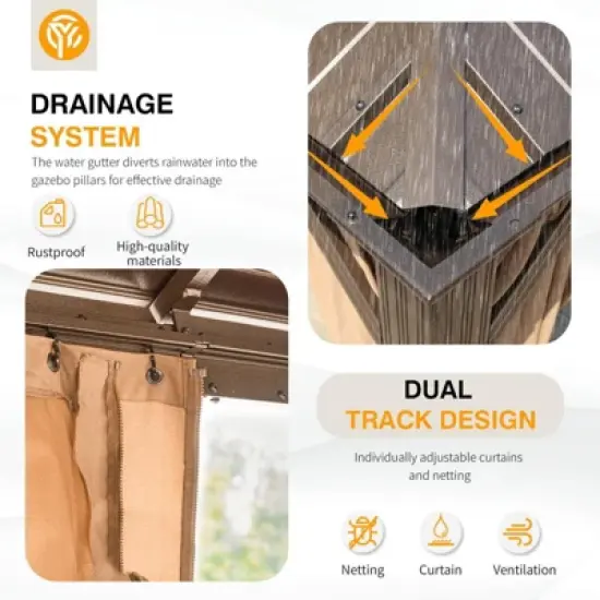 EROMMY Metal Patio Gazebo image {5}