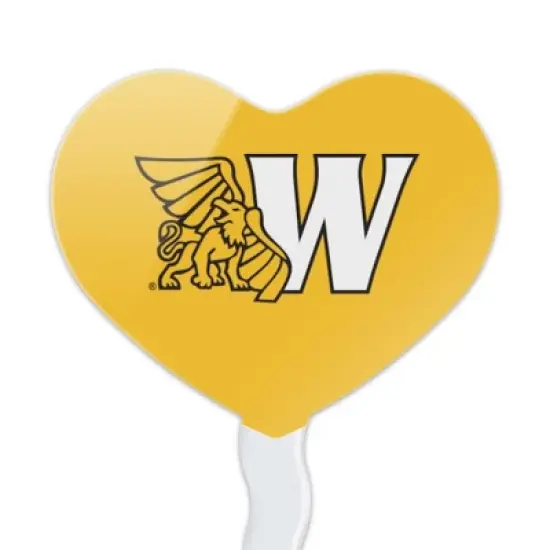 Missouri Western State University Primary Logo Heart Love Cupcake Picks Toppers Decoration Set of 6 image {1}