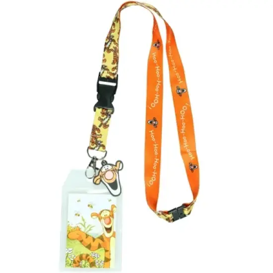Disney Winnie the Pooh Bouncing Tigger Breakaway Lanyard ID Badge Holder image {5}