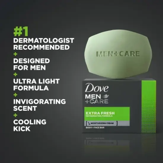 Dove Men+Care Extra Fresh Body and Face Bar Soap image {10}