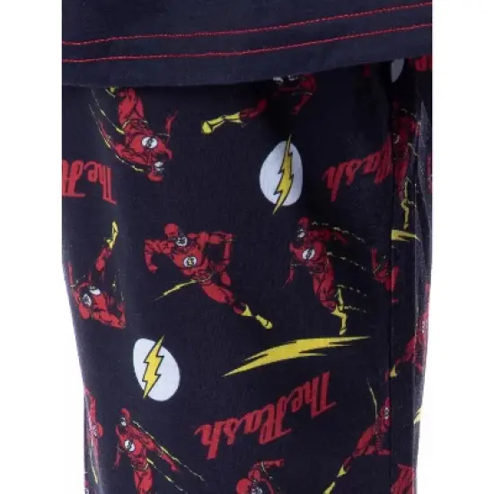DC Boys' Classic The Flash The Crimson Comet Raglan Sleep Pajama Set Black image {3}