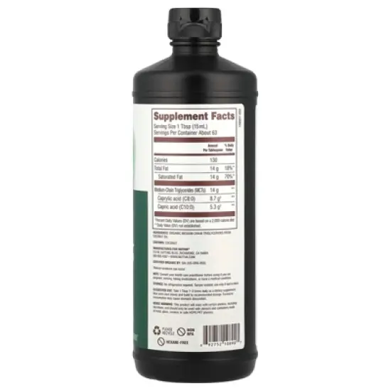Nutiva Organic MCT Oil, 32 fl oz (946 ml) image {1}