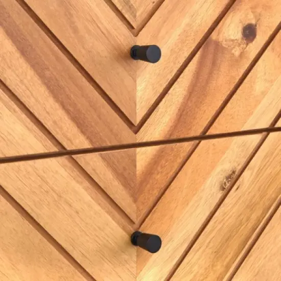 Alexandria 2 Drawer Nightstand Oak - Lifestorey image {3}