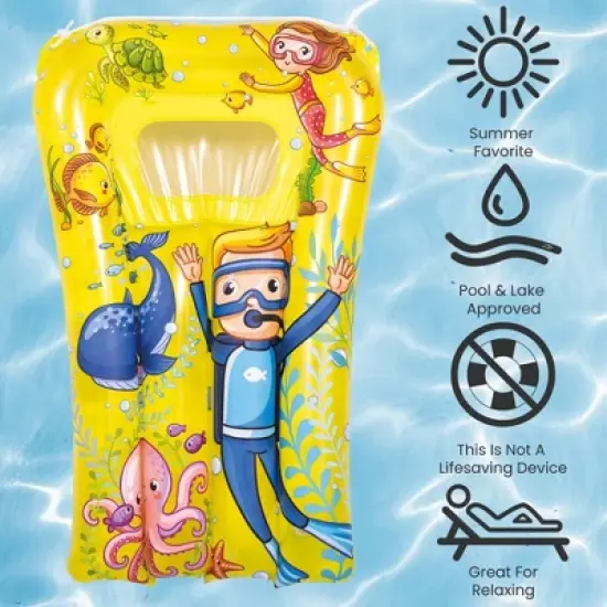 Pool Central 29" Yellow Underwater Sea World Inflatable Kick Board image {3}