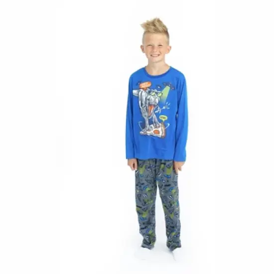 Sleep On It Boys Pizza Party Soft Fleece 2-Piece Pajama Sleep Set image {3}