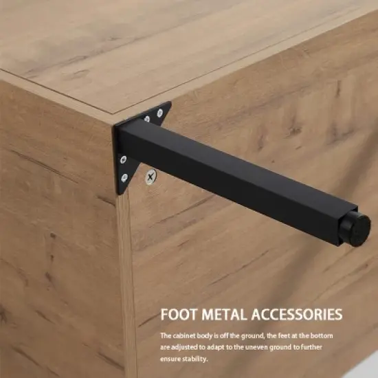 Bathroom Cabinet with Sink, Freestanding Bathroom Vanity or Floating Optional Conversion, Oak - ModernLuxe image {9}