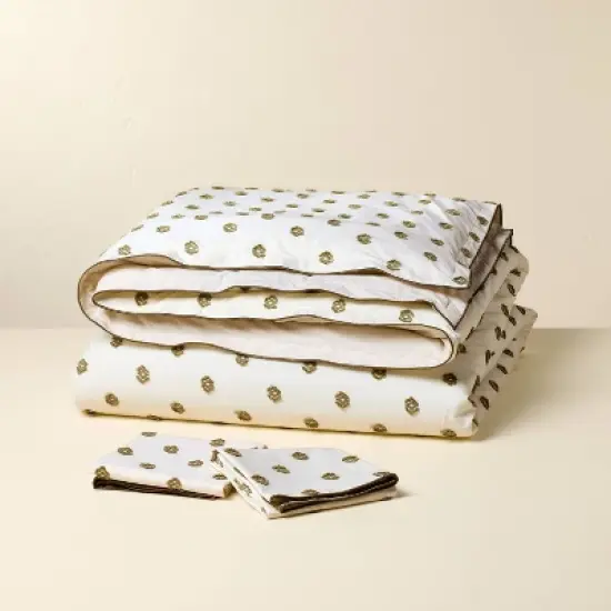 Clip Dobby Comforter Green - Hearth & Hand&trade; with Magnolia image {2}