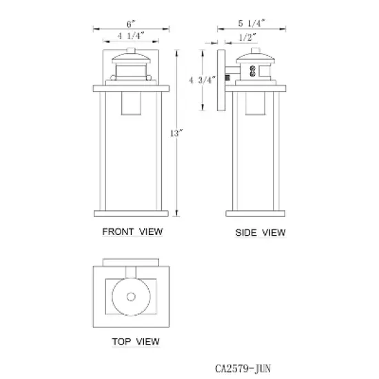 C Cattleya 2 Pack Motion Sensor Dusk to Dawn Matte Black Outdoor Wall Lights with Clear Glass Shade image {5}