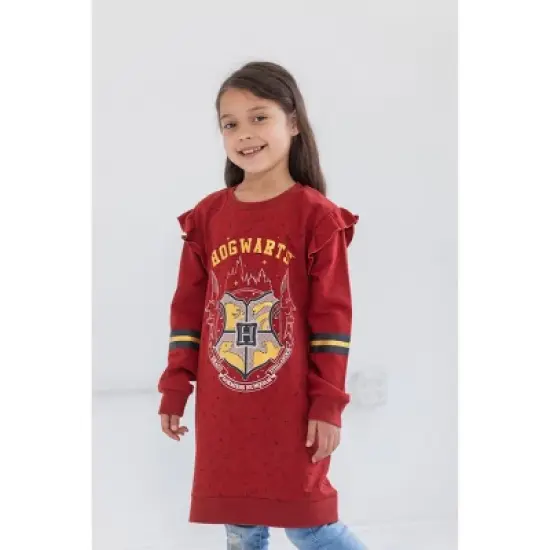 Harry Potter Gryffindor Hufflepuff Ravenclaw Girls French Terry Sweatshirt Dress Little Kid to Big Kid image {1}