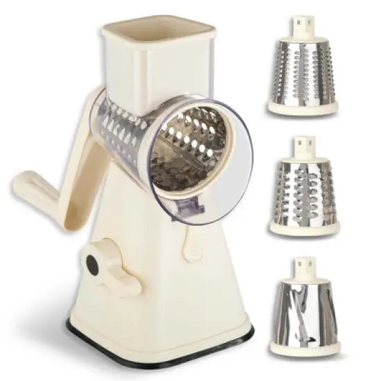NutriSlicer Vegetable Slicer Cheese Grater Potato Slicer Salad Chopper with Suction Base image {1}