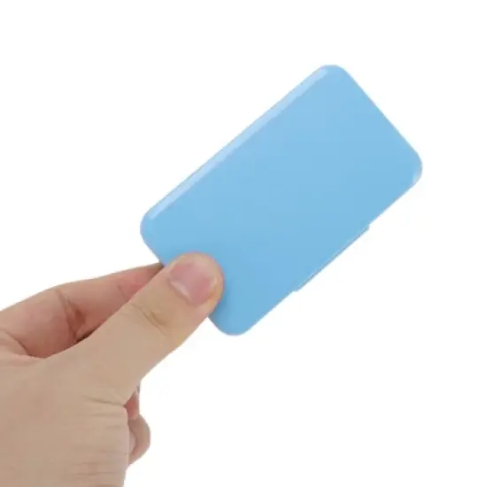 Unique Bargains 4 Grid Flap Pill Case Blue 1 Pc image {4}