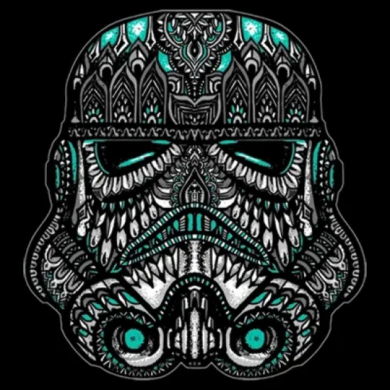 Men's Star Wars: A New Hope Tribal Stormtrooper Helmet  T-Shirt - Black - 4X Big Tall image {1}