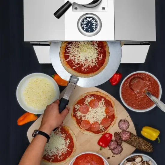 Deco Chef 2-in-1 Propane Gas Pizza Oven & Grill, Portable, with Pizza Stone, Peel, Rack image {4}