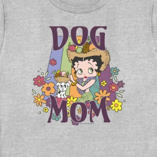 Women's Betty Boop Floral Dog Mom T-Shirt image {1}