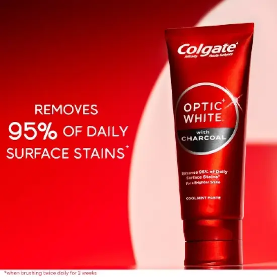 Colgate Optic White with Charcoal - 4.2oz image {2}