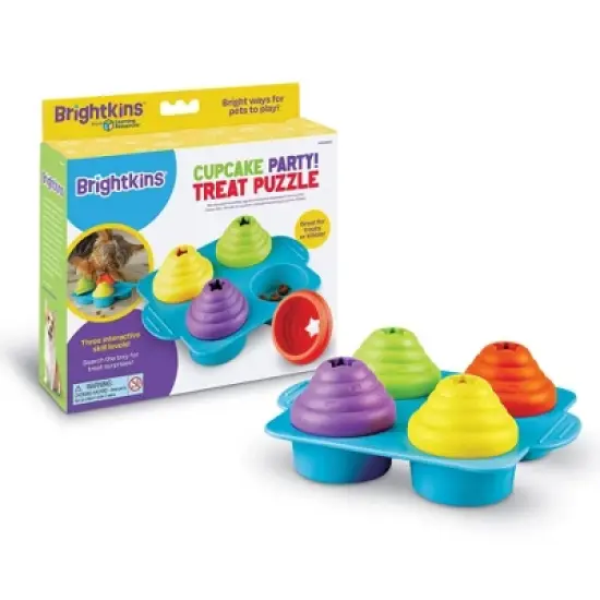 Brightkins Cupcake Party Treat Puzzle Dog Toy Dispenser image {2}