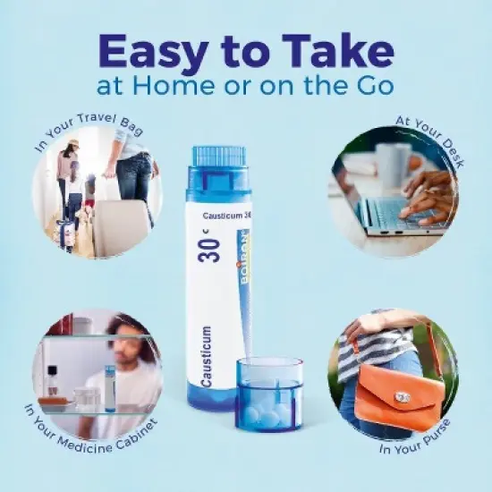 Causticum 30C by Boiron Homeopathic Single Medicine For Personal Care  -  80 Pellet image {4}