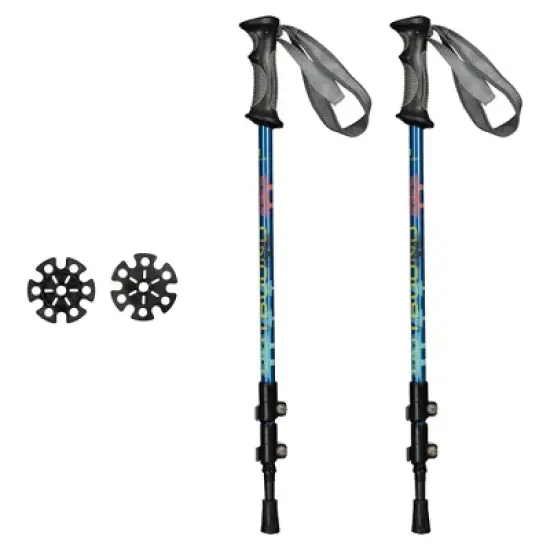 Outbound Lightweight 25 Inch Long Aluminum Framed Snowshoe Kit with Adjustable Poles and Anti Shock Mechanisms, and Carrying Tote Bag, Black image {4}