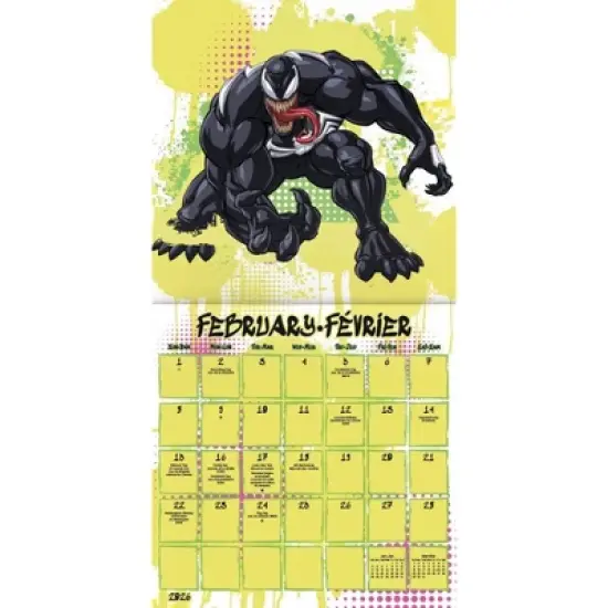 Marvel 2026 Spider-Man Bilingual French 12"x12" Wall Calendar image {2}