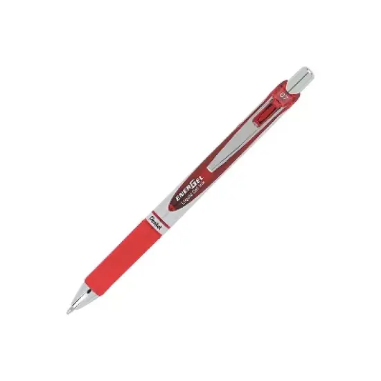 Pentel EnerGel RTX Retractable Liquid Gel Pen .7mm Black/Gray Barrel Red Ink BL77B image {4}