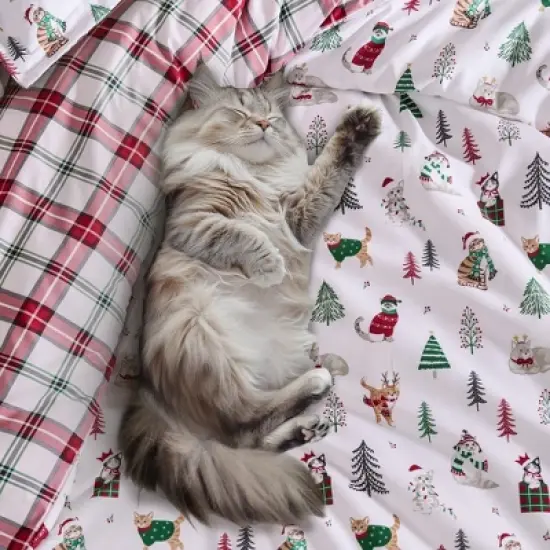 Meowy Christmas Comforter Set - Levtex Home image {4}