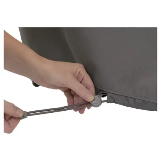 70" Ravenna Round Patio Table and Chair Dark Taupe Cover - Classic Accessories image {6}