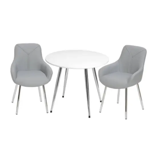 Kids' Table with 2 Modern Upholstered Chairs - Gift Mark image {5}