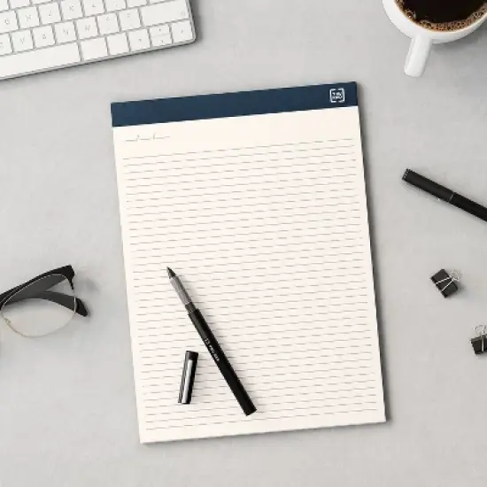 MyOfficeInnovations Notepads 8.5 x 11.75 Wide Ruled Ivory 50 Sheets/Pad 12 Pads/Pack MYO24419928 image {7}