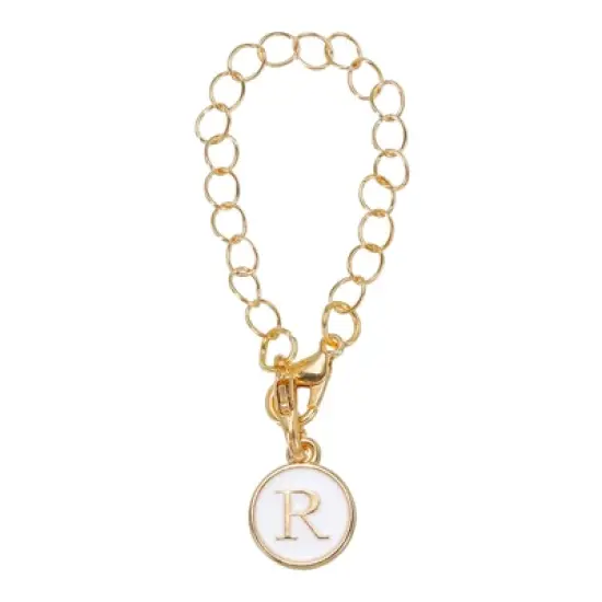 Unique Bargains Heart Shape Identification Handle Letter Charm Accessories White 1 Pc image {14}