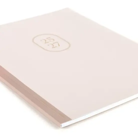 Sugar Paper Essentials 2025-2027 Monthly Planner 1/4"x8-9/16"x11" Pale Pink with Rose image {2}