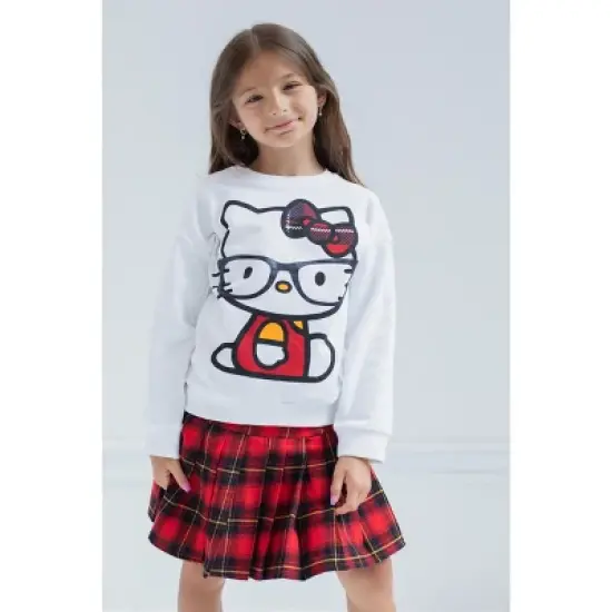 Hello Kitty Girls Fleece Sweatshirt and Skirt Toddler to Big Kid image {6}