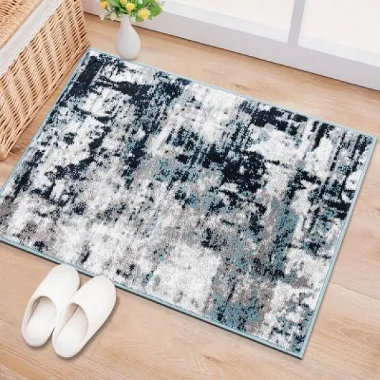 World Rug Gallery Modern Abstract Reflections Area Rug:  Stain & Fade-Resistant,  Low Pile,  Indoor Use image {6}