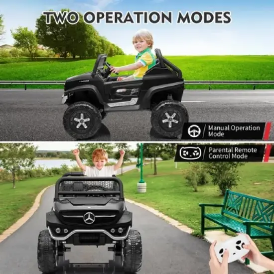 24V Ride On Truck Car for Kids 2 Seater Licensed Mercedes Benz Toddles Electric Car Ride On Toy with Remote Control image {3}