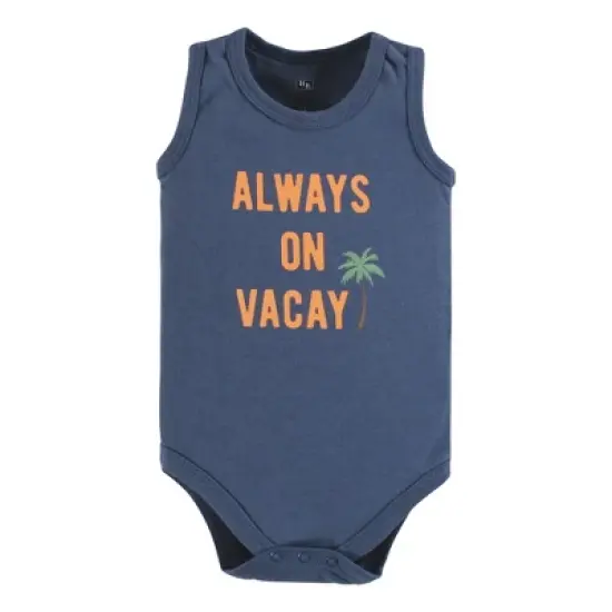 Hudson Baby Infant Boy Cotton Sleeveless Bodysuits, Vacay image {2}